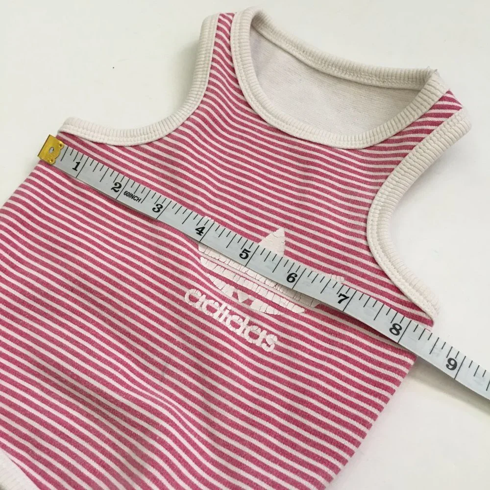 Dog Clothes Vintage Style Red/White Striped Tank Size Medium